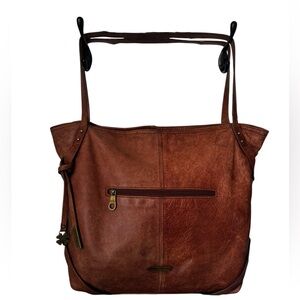 Lucky Brand Boho Chic Tan Leather Tote